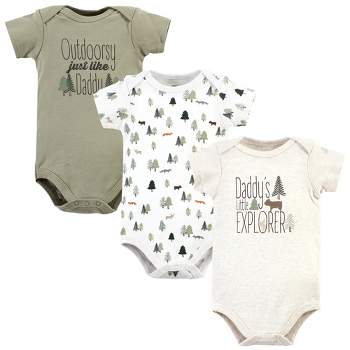 Hudson Baby Infant Boy Cotton Bodysuits, Daddys Explorer