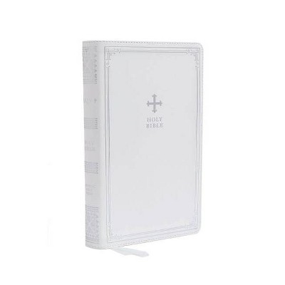 Nrsv, Catholic Bible, Gift Edition, Leathersoft, White, Comfort Print - by  Catholic Bible Press (Leather Bound)