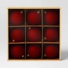 9ct 80mm Christmas Flocked Ball Ornament Set Burgundy - Wondershop™ - 3 of 4