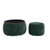 PAGED 25.5 Inch Round Ottoman with Storage, Modern End Table Vanity Chair with Removable Cover for Living Room, Bedroom, Load 250LBs - 3 of 4