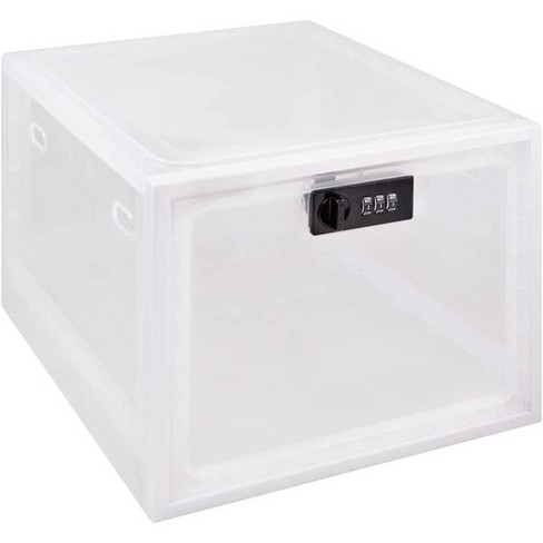 Medication Storage Box, Clear with Electronic Programmable Lock