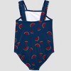 Carter's Just One You® Toddler Girls' Watermelon One Piece Swimsuit - Red/Navy Blue - 3 of 3