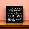Slickblue Heartfelt Grandchild Wood Sign – Rustic 7x7 Knotty Pine with Hanging Slot or Shelf Display Option - 2 of 3