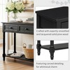Okak 2-Tier Vintage Traditional Wood Veneer Console Table with Storage Drawers,Elegant Entryway Table for Foyer,Hallway,Living Room - 3 of 4