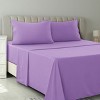 Solid 4 Piece Sheet Set Easy Care Ultra Soft Brushed Microfiber Bedding Deep Pocket Bed Sheets with Pillowcases  - Lux Decor Collection - 2 of 4