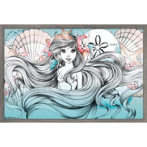 Trends International Disney The Little Mermaid - Ariel - Land or Sea Framed Wall Poster Prints - 1 of 4