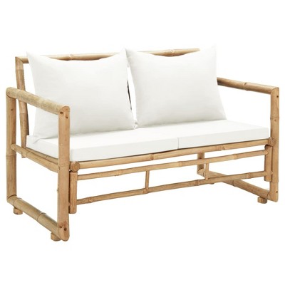 Bench Sofa Natural Bamboo Bamboo Standard Durable Outdoor Bench vidaXL