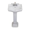 Fine Fixtures Pedestal Sink For Bathroom - Vitreous China Ceramic Small Pedestal Sink - 2 of 3