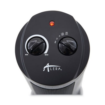 Black Ceramic Electric Mini Tower Heater with Thermostat
