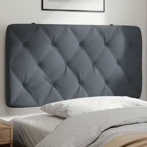 vidaXL Headboard Cushion Dark Gray 39.4" Velvet - 1 of 4