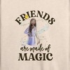 Women's - Disney - Friends Are Made Of Magic Lightweight French Terry Wide Neck Long Sleeve Shirt - 2 of 4