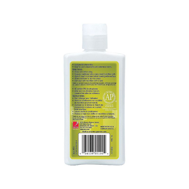 Quartet Whiteboard Conditioner/Cleaner for Dry Erase Boards 8 oz Bottle 551, 3 of 5