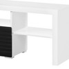 80" High Gloss Composite Wood TV Stand with Side Metal Glide Drawer and Multiple Storage Compartments for Living Room - 4 of 4