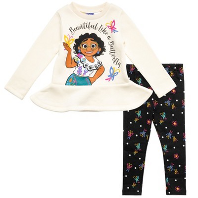 Disney Encanto Mirabel Luisa Isabela Girls Pullover Fleece Sweatshirt and Leggings Outfit Set Toddler