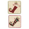 C&F Home Dancing Stocking Petit Point Coaster - 2 of 3