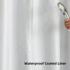 No Hook Shower Curtain with Snap in Fabric Liner Waffle Weave Heavy Duty Thick Waterproof Bathroom Curtain Set - 4 of 4