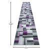 Emma and Oliver Modern Cubist Olefin Accent Runner Rug in Gradient Shades with Natural Jute Backing - 3 of 4