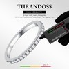 Turandoss Silver Wedding Moissanite Rings for Women, 925 Sterling Silver Diamond Ring for Women, Birthday Christmas Gifts for Mom, Wife, Size 5 - 2 of 4