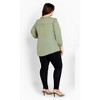CITY CHIC | Women's Plus Size  Lace Angel Elbow Sleeve Top - sage - 16W - 4 of 4