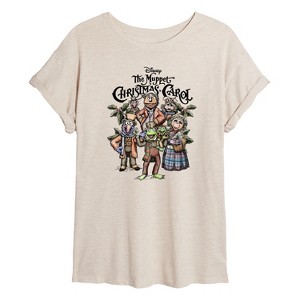 Women's - The Muppets - Muppets Carol Collage Oversized Graphic T-Shirt - 1 of 4