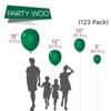 PartyWoo Balloons Dark Green Hunter Emerald Forest 18 12 10 5 Inch 123 pcs - 2 of 4