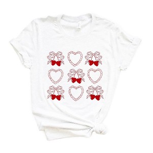 Simply Sage Market Women's Ruffle Heart Coquette Chart Short Sleeve Graphic Tee - 1 of 4