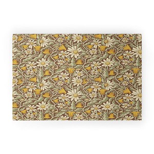 Sewzinski Retro Flowers on Brown Looped Vinyl Welcome Mat - Society6 - 1 of 2