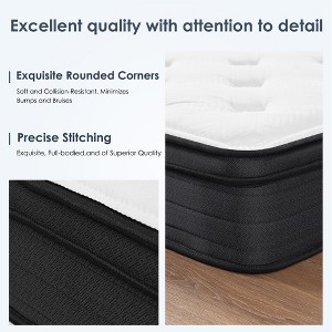 CSBDHOME 8" Medium Firm Innerspring Mattress with Quilted Top for Cool, Supportive Sleep - Twin/Full/Queen/King - 1 of 4