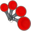 Collapsible Measuring Cups - 4pc Nesting Silicone Dry Measuring Cup Set (BPA Free)- 1/4 Cup, 1/2 Cup, 1/3 Cup, 1 Cup - 4 of 4