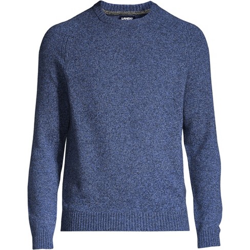 Lands' End Men's Long Sleeve Lambswool Crewneck Sweater - Large - Indigo  New Denim Marl : Target