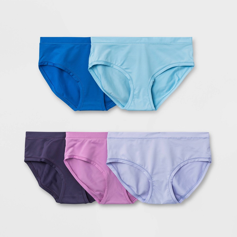 (( Case of 12 pack )) Girls' 5pk Microfiber Hipster - All in Motion™ XL