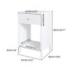 SEVOBAL Modern White Nightstand with Drawer and Open Shelf Scalloped Edge Bedside Table for Bedroom Cute Minimalist Side Table for Kids Room Girl Room - 3 of 4