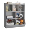Kids Bookshelf and Toy Storage, 3-Tier Wooden Toy Storage Unit with Shelves and Compartments, Freestanding Kids Bookcase for Playroom, Bedroom - 3 of 4