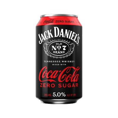Jack Daniel's Whiskey & Coca-Cola Zero Cocktail - 4pk/12 fl oz Cans