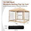 10x10ft Easy Pop-Up Canopy, Commercial Pop-Up Gazebo Tent, Waterproof Outdoor Screen Tent with Mesh Mosquito Netting Side Walls for Parties, Camping - 3 of 4
