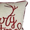ChicFurnit Bed Pillows Merry Christmas Pillow Velvet Decor Pillow with Hidden Zipper Cotton Pillows for Living Room Decoration, Gold, 20"*1"*20" - 2 of 4