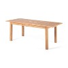 Okak Outdoor Expandable Dining Table Side Tables with Acacia Wood Frame Portable Patio End Table Outdoor&Indoor for Garden Balcony Yard Pool, Natural - 4 of 4