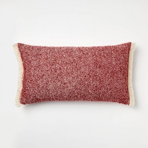 Herringbone with Frayed Edges Throw Pillow - Threshold™ designed with Studio McGee - 1 of 4