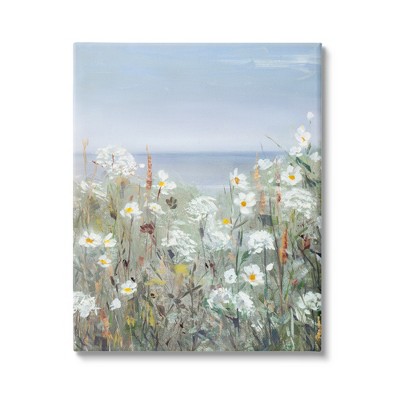 Stupell Industries Spring Flowers Ocean View Canvas Wall Art