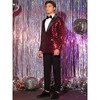 INSPIRE CHIC Men's Prom Party Shiny Sequin Tuxedo Suit Blazer - 4 of 4