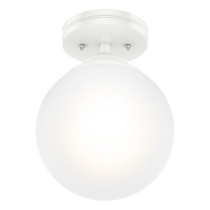 Hunter Fans 7.9" Hepburn Ceiling Light Matte White Finish 1-Light Flush Mount - 1 of 1