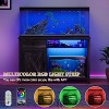Modern TV Stand with 7-Color LED Lights & Charging Station, Heavy-Duty Multi-Purpose Storage Cabinet for Living Room/Fish Tank Storage,Brown - 2 of 4
