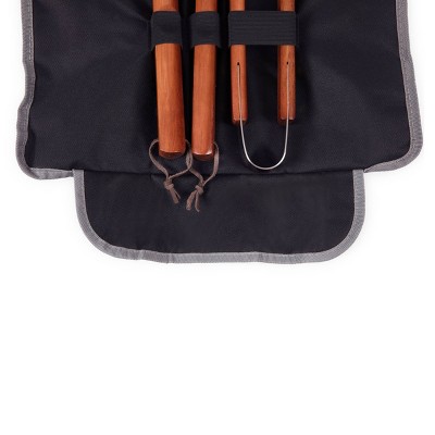 Arlmont & Co. 3-Piece BBQ Tote & Grill Accessories Set, Outdoor Gril Set with Case, BBQ Spatula, BBQ Fork, and BBQ Tongs Cornwall
