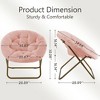 ChicFurnit Accent Chairs Lazy Chair Plush Lounge Accent Chair Reading Chair Armchair Sofa Chair for Room Relaxation, Pink, 35.83"*25.59"*32.28" - 4 of 4
