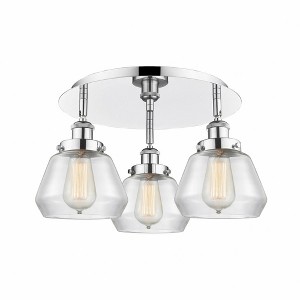 Fulton - 3 Light Flush Mount In Art Deco Style-8 Inches Tall and 18.25 Inches Wide - 1 of 1