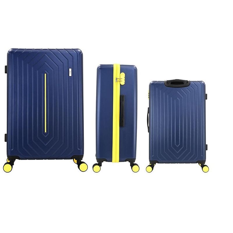 Mirage Luggage Mona ABS Hard shell Lightweight 360 Dual Spinning Wheels Combo Lock 3 Piece Luggage Set, 4 of 7