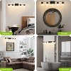 POWLIG 37.4-in 5-Light Black Bathroom Vanity Light with Clear Glass Shades, Bulbs not Included - 4 of 4