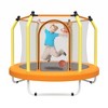 HFYee 4.6FT Toddler Trampoline Mini Basketball Hoop & Safety Guard for Ages 1.5-4 Dual-Use - 2 of 4