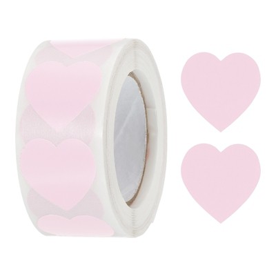 Unique Bargains Self-Adhesive Heart-Shaped Decorations Sticker for Envelope Wedding 500 Pcs