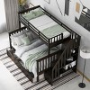 Streamdale Stairway Twin-Over-Full Bunk Bed With Drawer, Storage And Guard Rail Espresso - 2 of 4